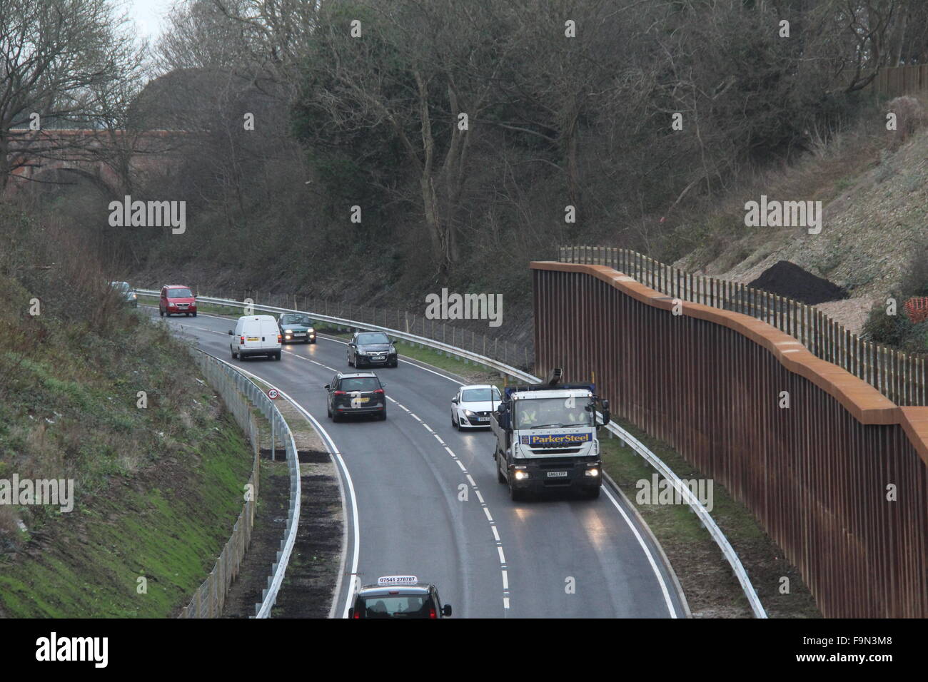 A VIEW OF THE NEW HASTINGS TO BEXHILL LINK ROAD ON IT'S FIRST DAY IN