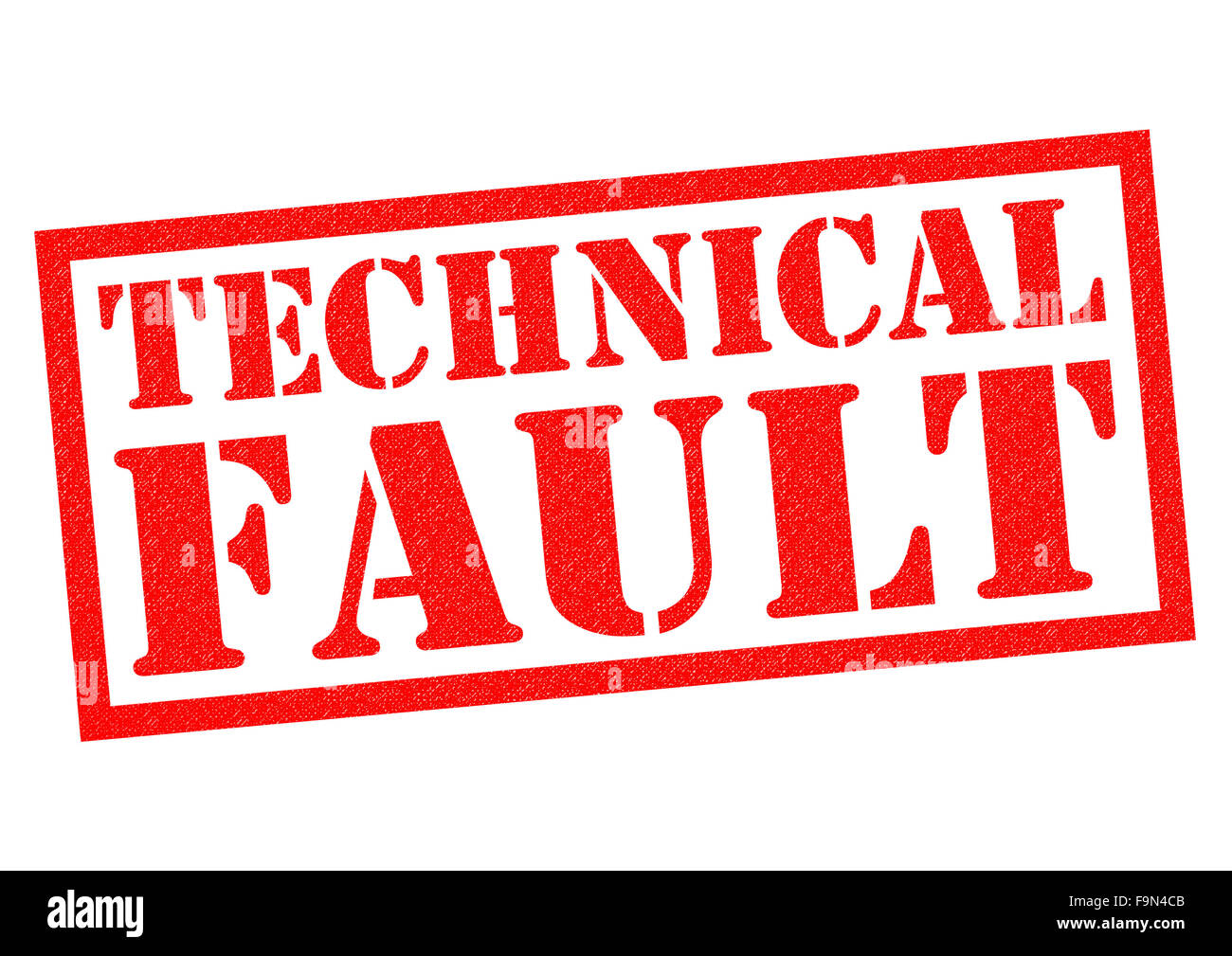 TECHNICAL FAULT red Rubber Stamp over a white background. Stock Photo