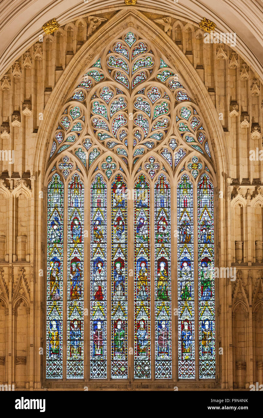 York MInster stained glass window Stock Photo Alamy