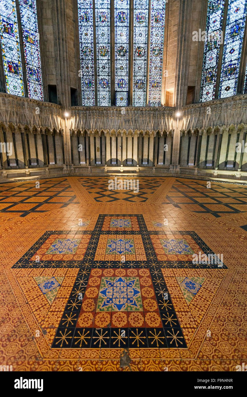 Chapter House Tiled Floor York Minster Stock Photo Alamy