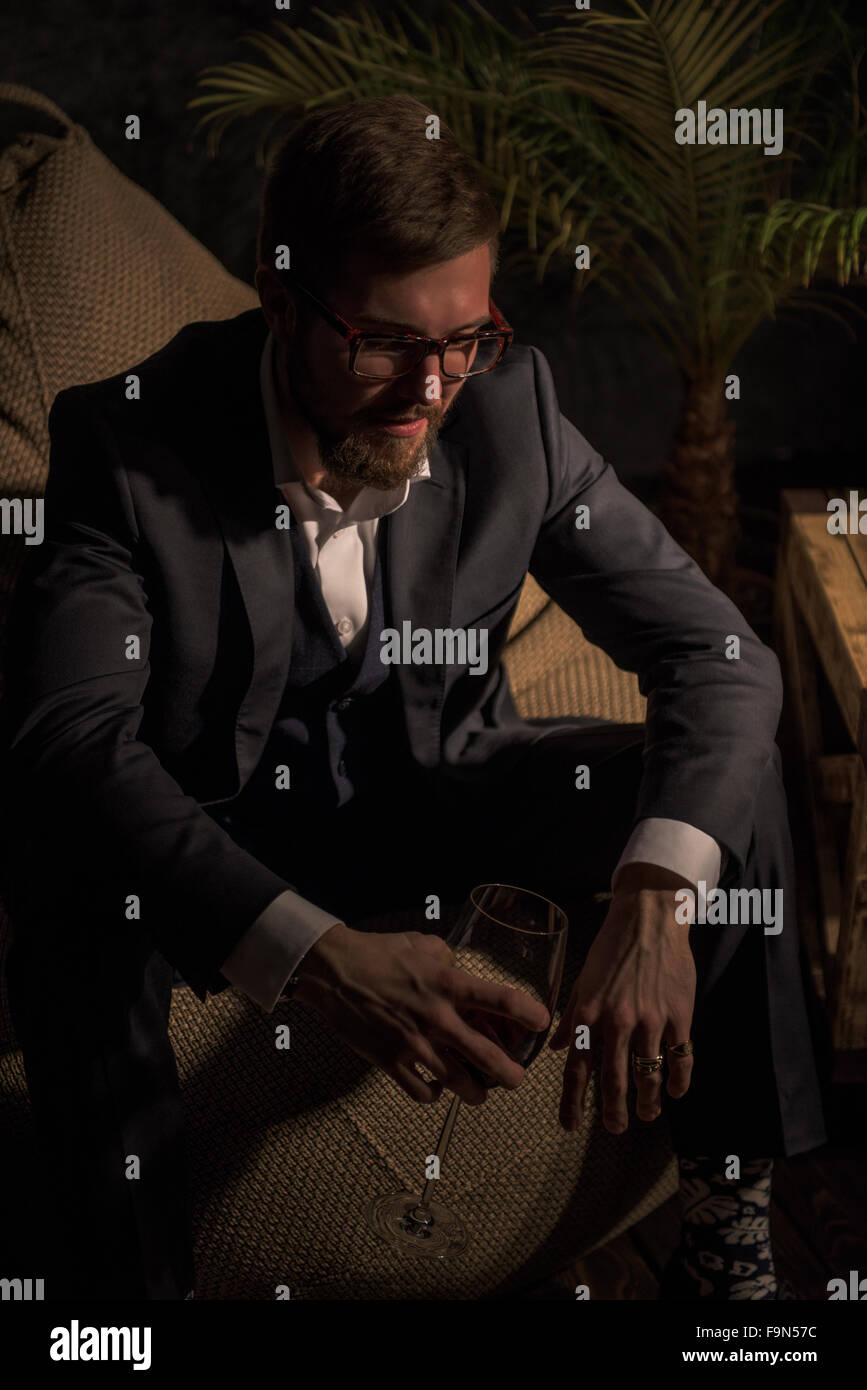 Man sitting on beanbag hi-res stock photography and images - Alamy