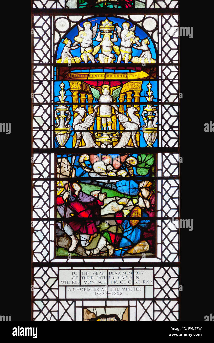 York MInster stained glass window Stock Photo Alamy