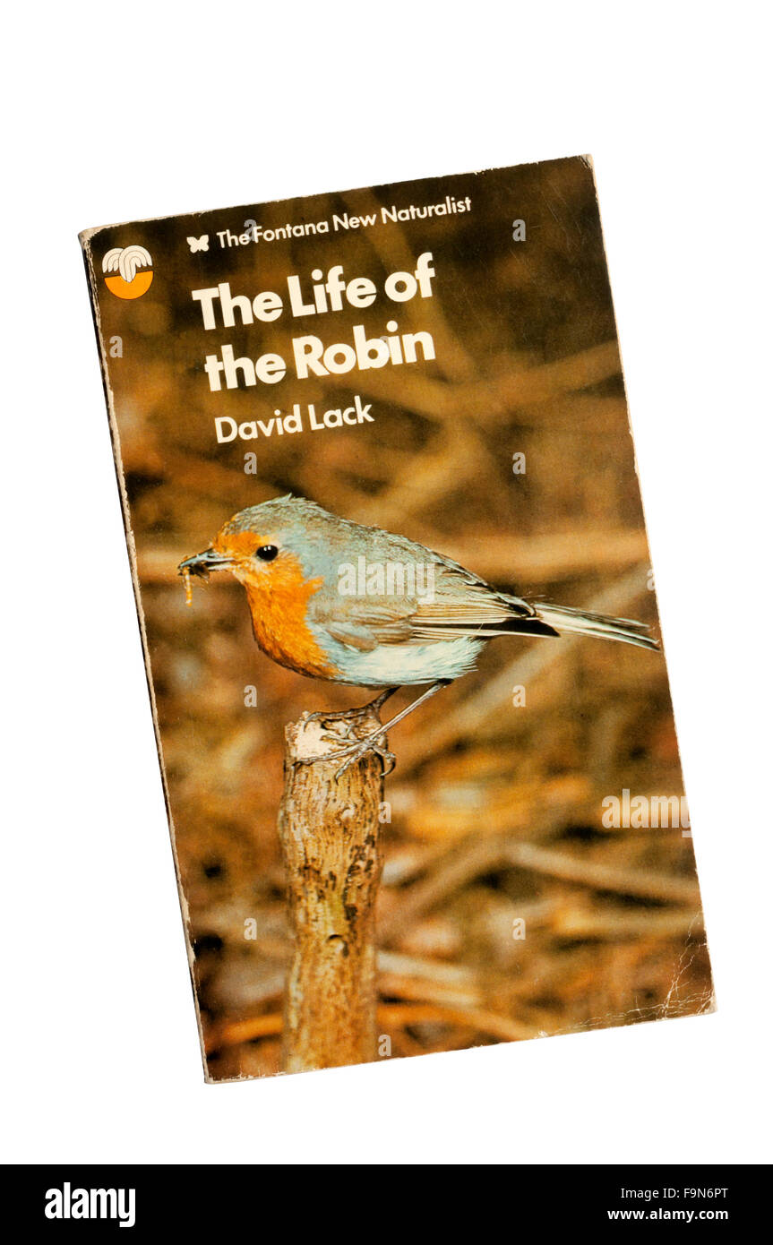 A paperback copy of The Life of the Robin, by David Lack.  First published in 1965. Stock Photo