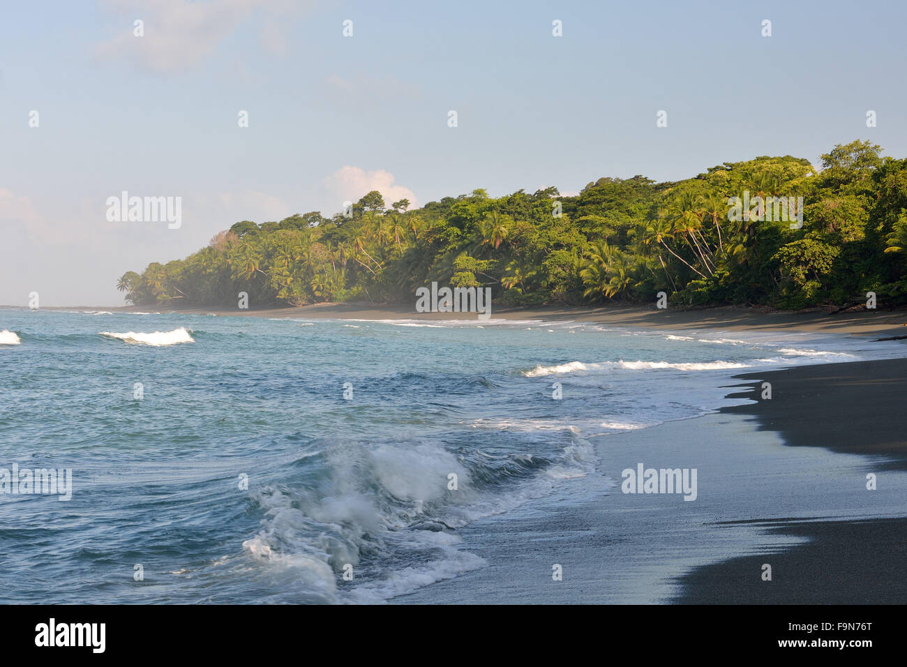 Beach in Corcovado National Park Costa Rica Stock Photo