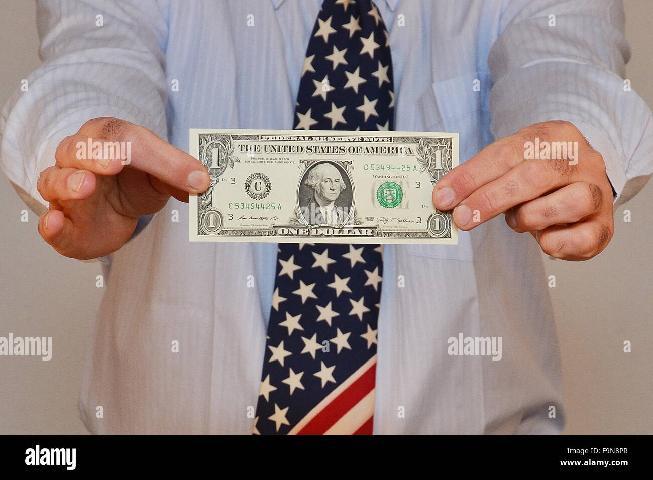 Hand hold US dolar Stock Photo