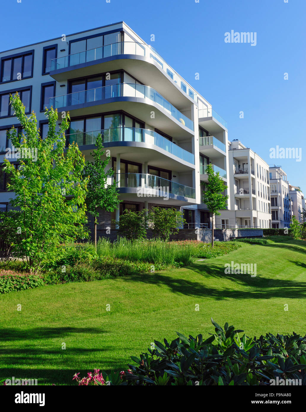 Luxury Apartment Houses With A Green Garden Stock Photo Photo Inspiration