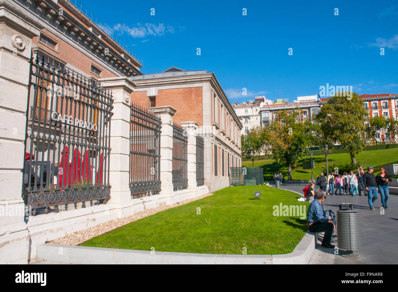 Cafe Prado, next to The Prado Museum. Madrid, Spain. Stock Photo