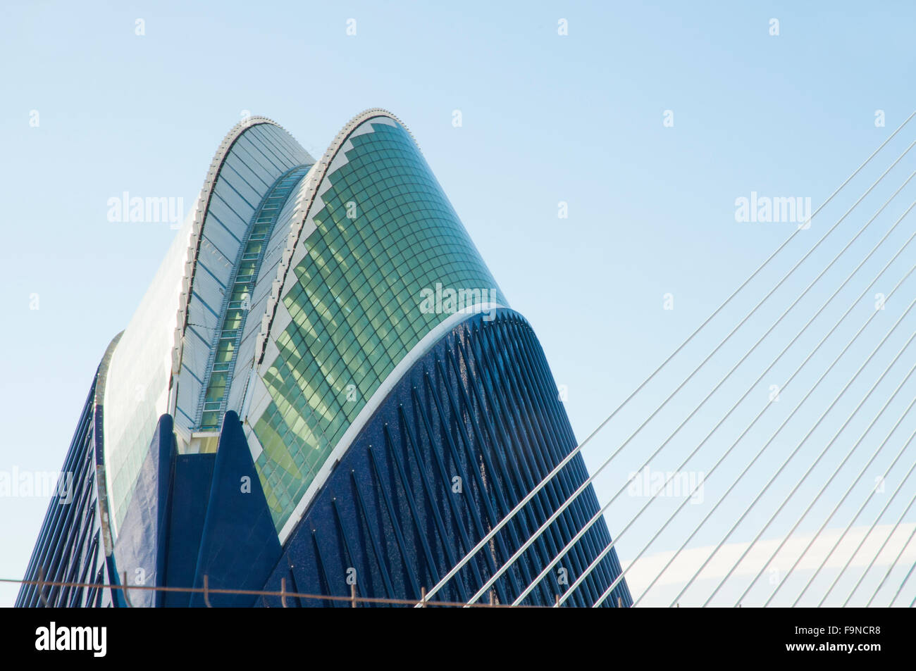 The Agora and L'Assut d'Or bridge, by Santiago Calatrava. City of Arts and Sciences, Valencia, Spain. Stock Photo