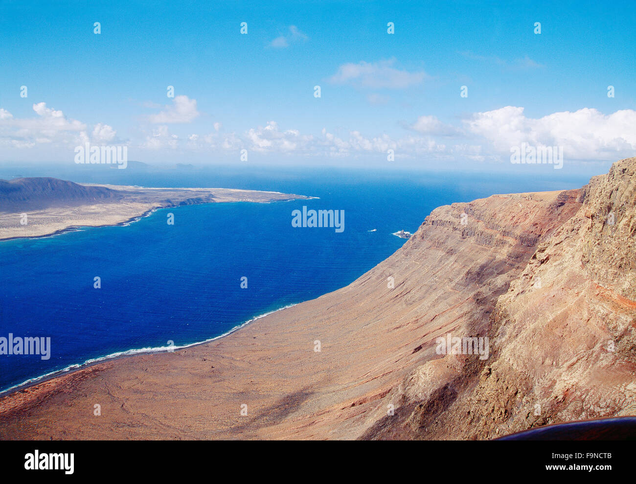 El Rio and Chinijo archipelago. Lanzarote island, Canary Islands, Spain. Stock Photo