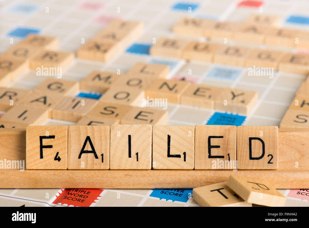 Scrabble - FAILED Stock Photo