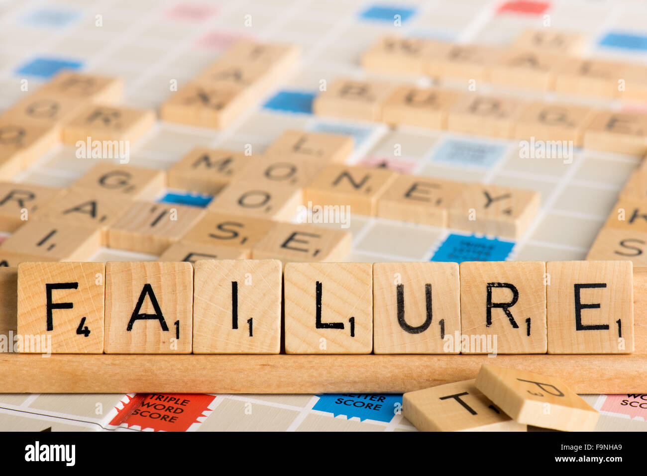 Scrabble - FAILURE Stock Photo