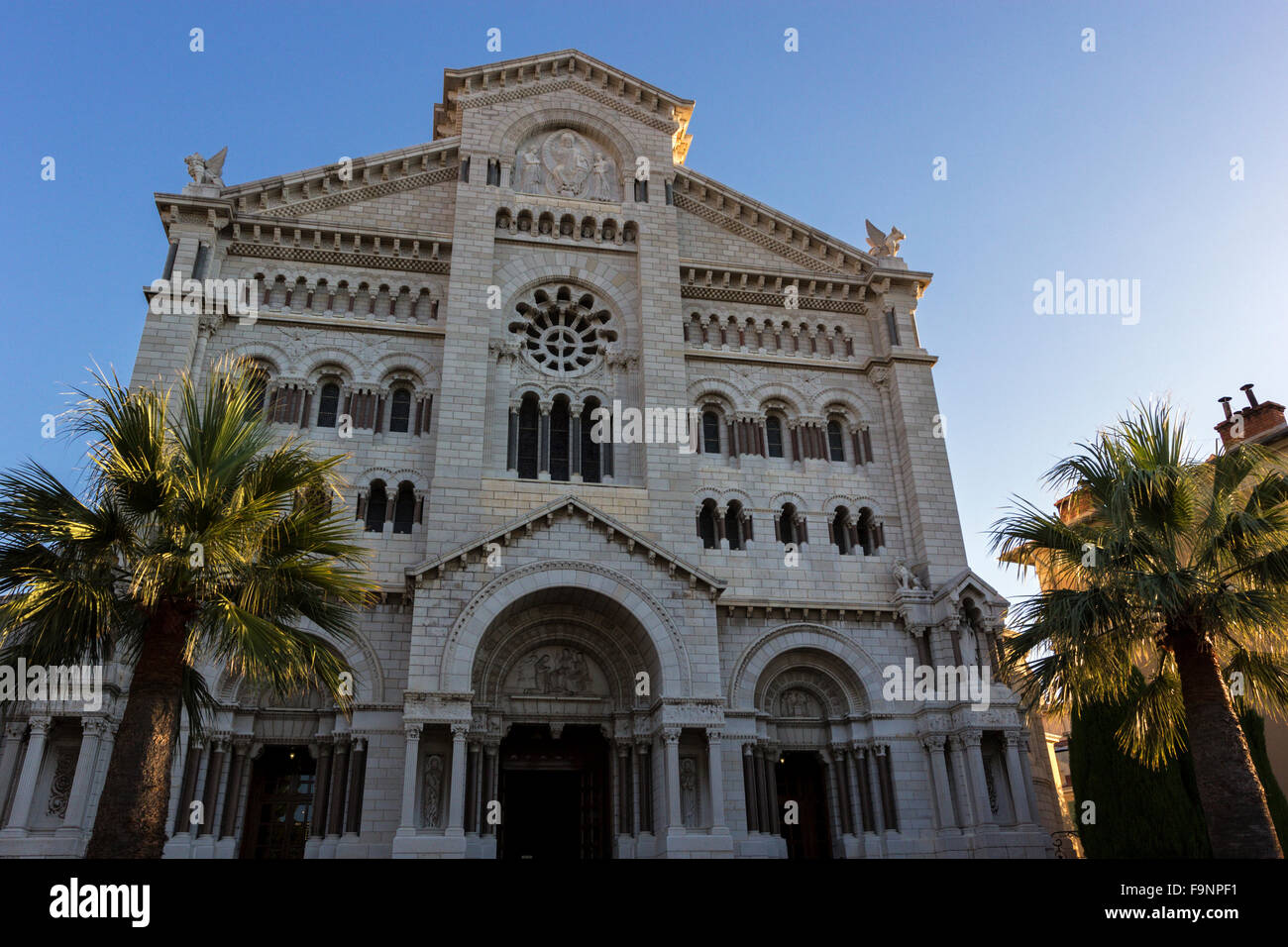 Saint Nicholas Cathedral in Monaco during a sunny morning Stock Photo