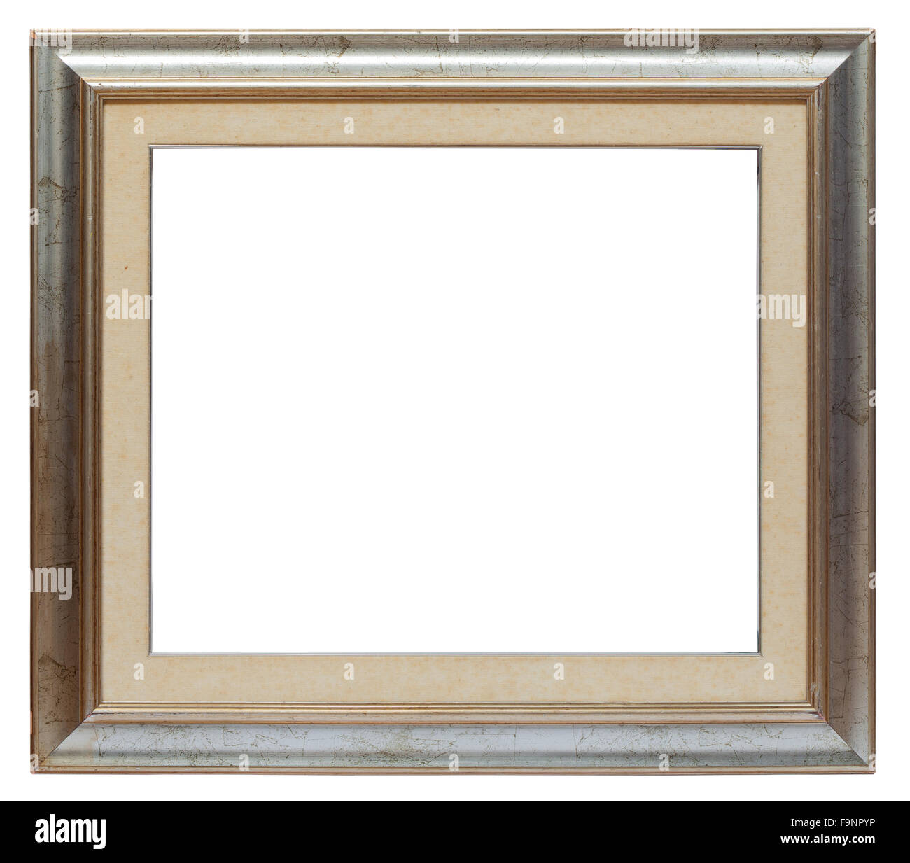 Silver Picture frame isolated on a white background Stock Photo - Alamy