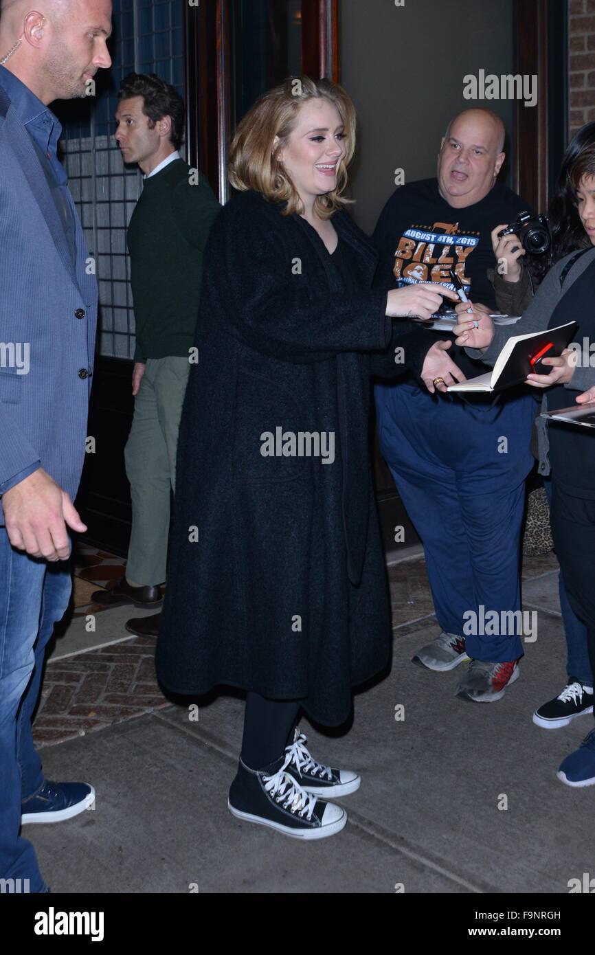 Adele greeting fans outside of her hotel Featuring: Adele Adkins Where