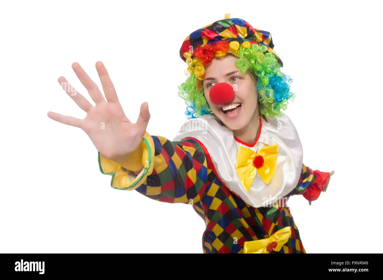 Clown isolated on the white background Stock Photo - Alamy