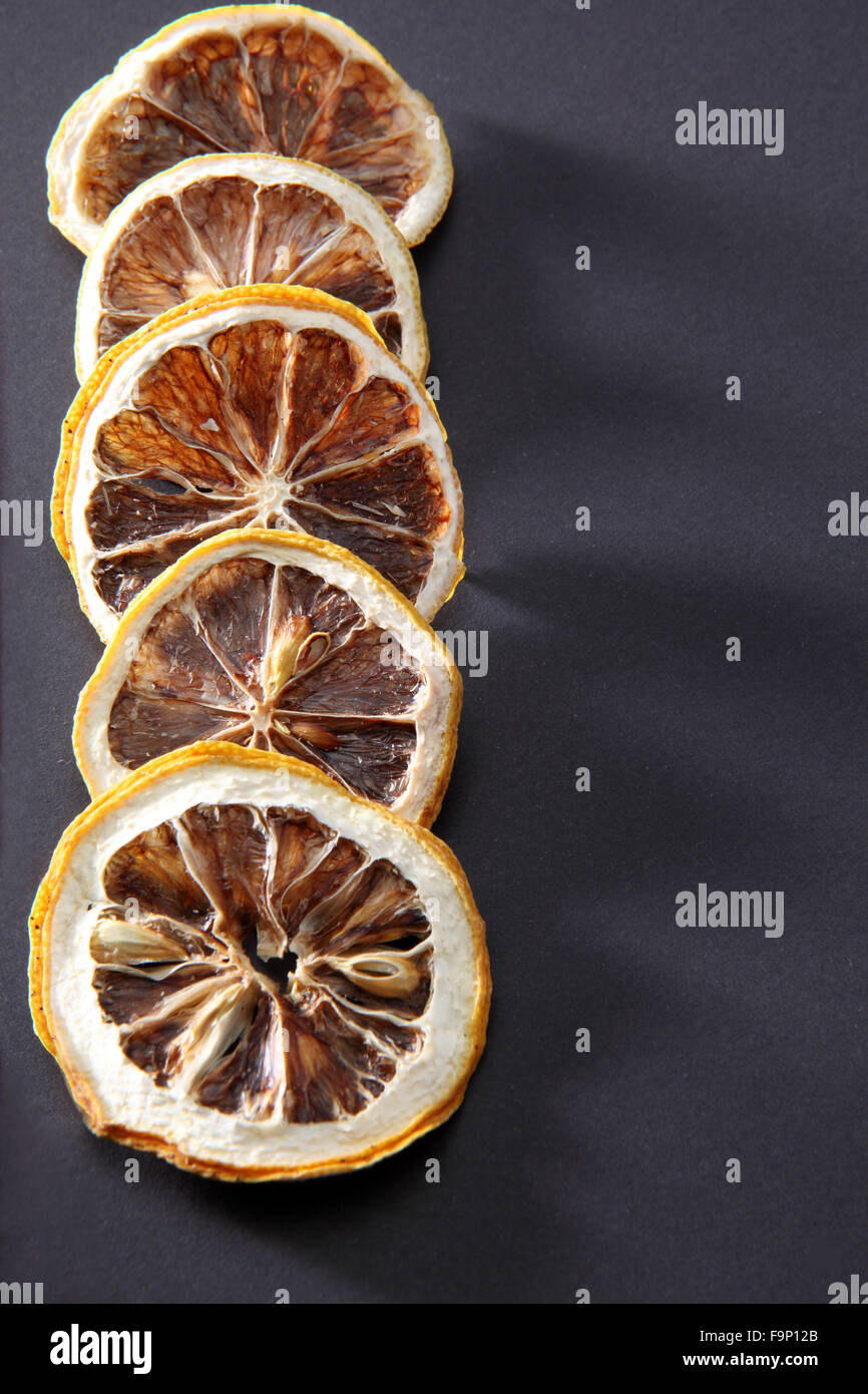 Chinese herbal medicine drying lemon slice Stock Photo