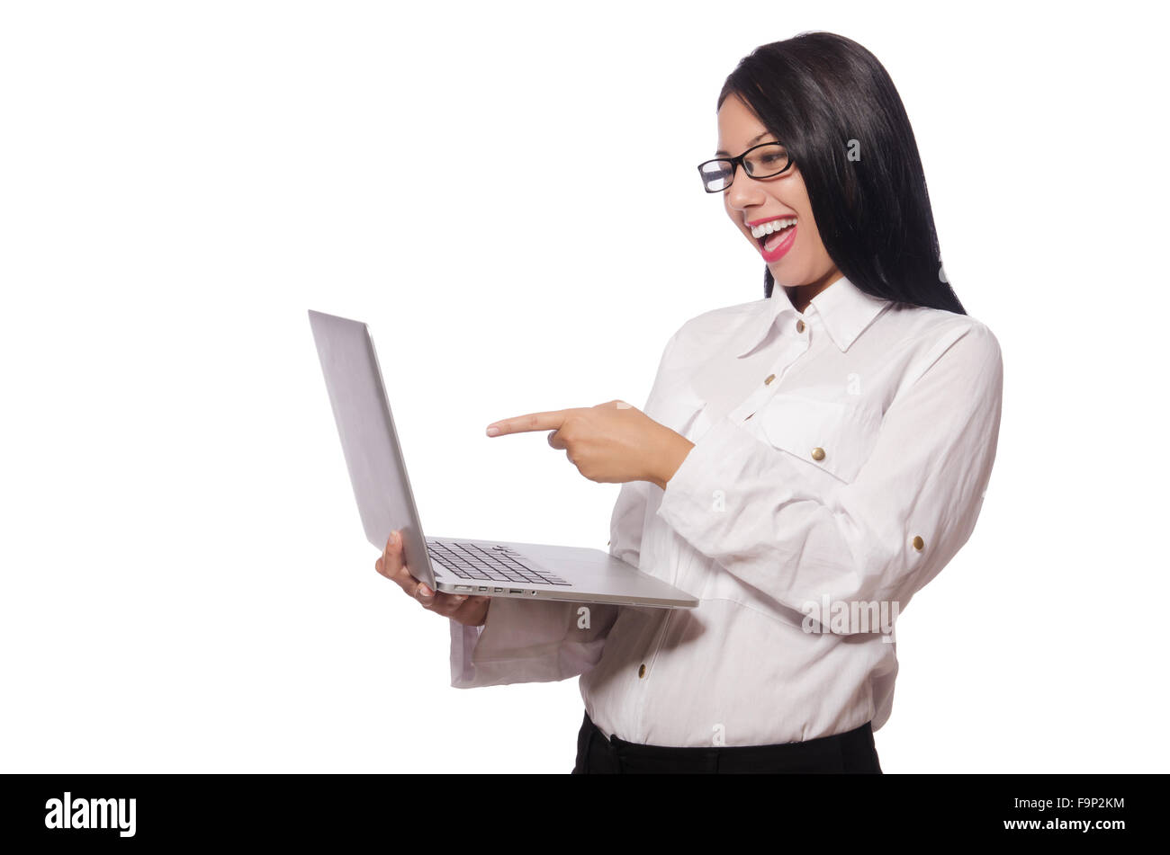 Young woman in business concept Stock Photo - Alamy