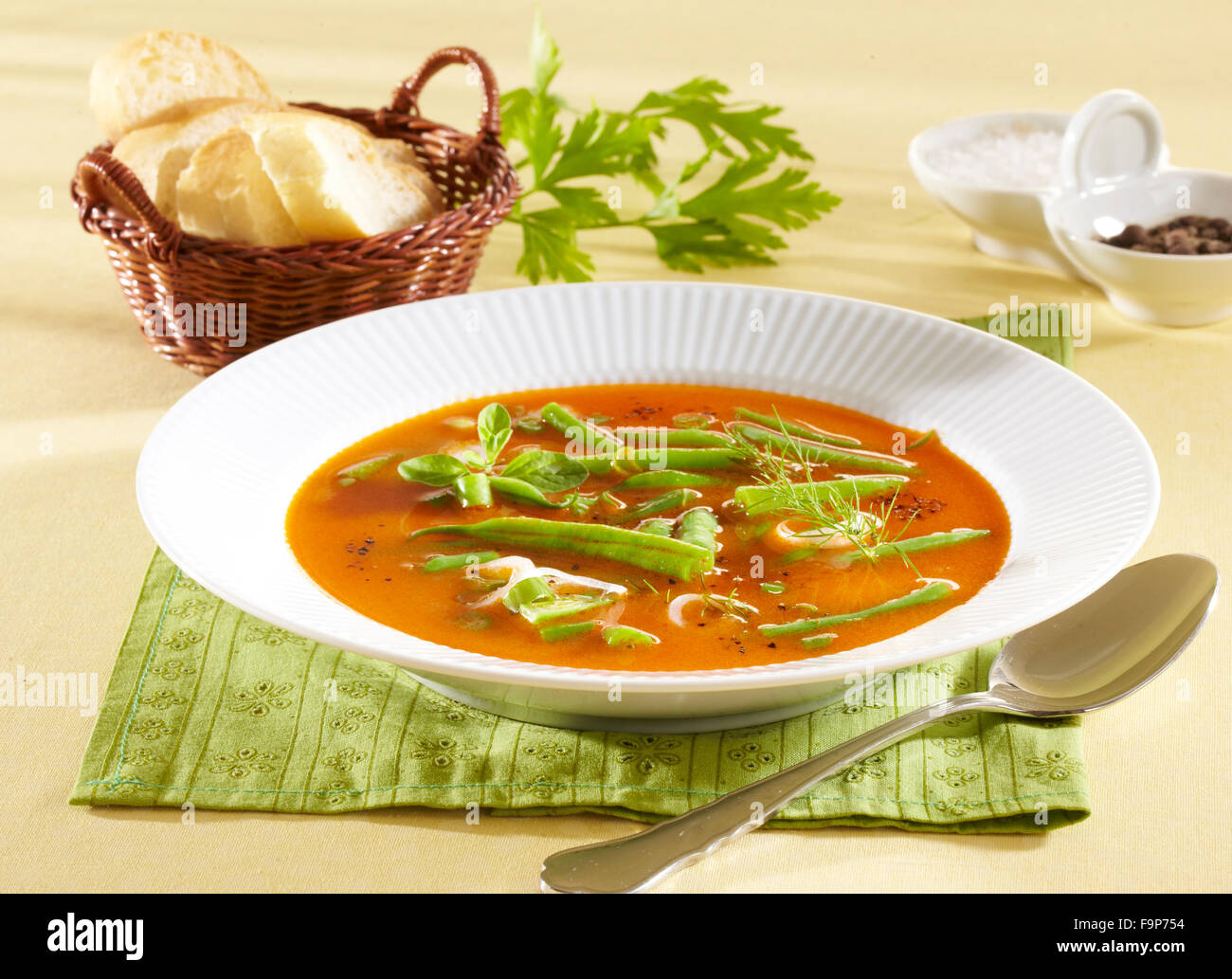 French bean soup Stock Photo Alamy