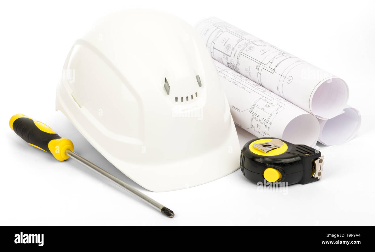 Planning of house construction on white Stock Photo - Alamy