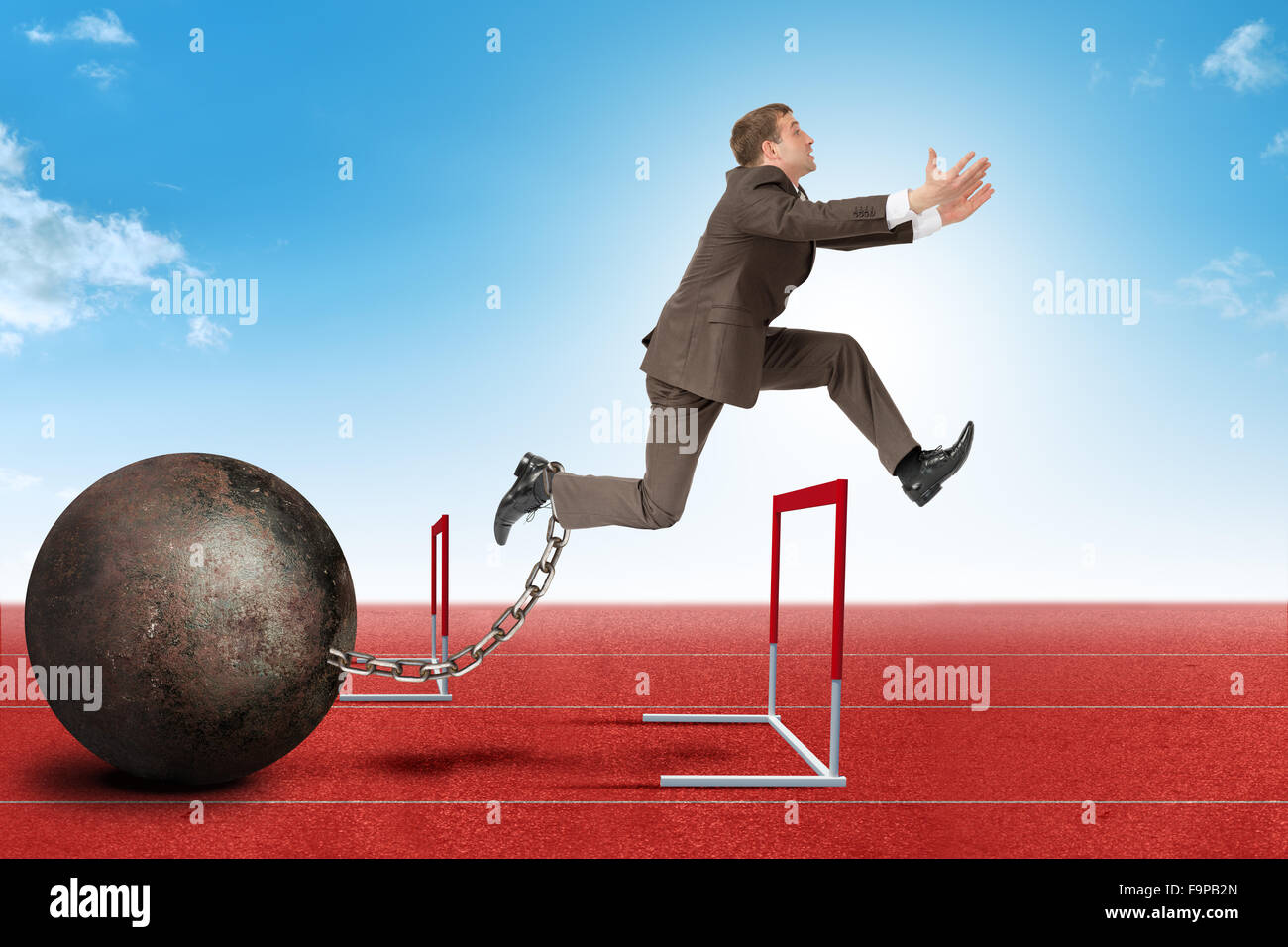 Athlete jump over barrier hires stock photography and images Alamy