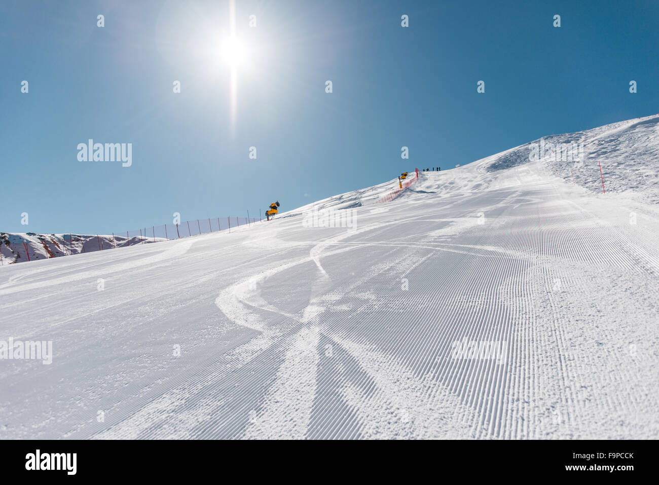 Winter mountains at ski resort Stock Photo - Alamy