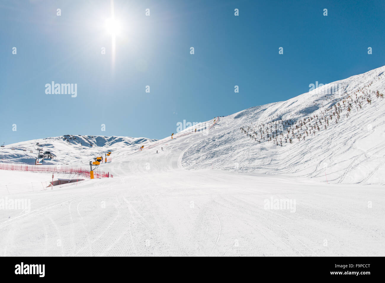 Winter mountains at ski resort Stock Photo - Alamy