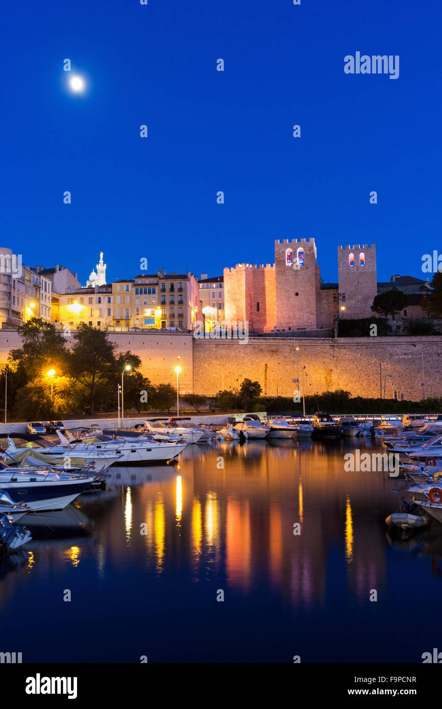 Abbaye Saint-Victor de Marseille in France in the evening Stock Photo