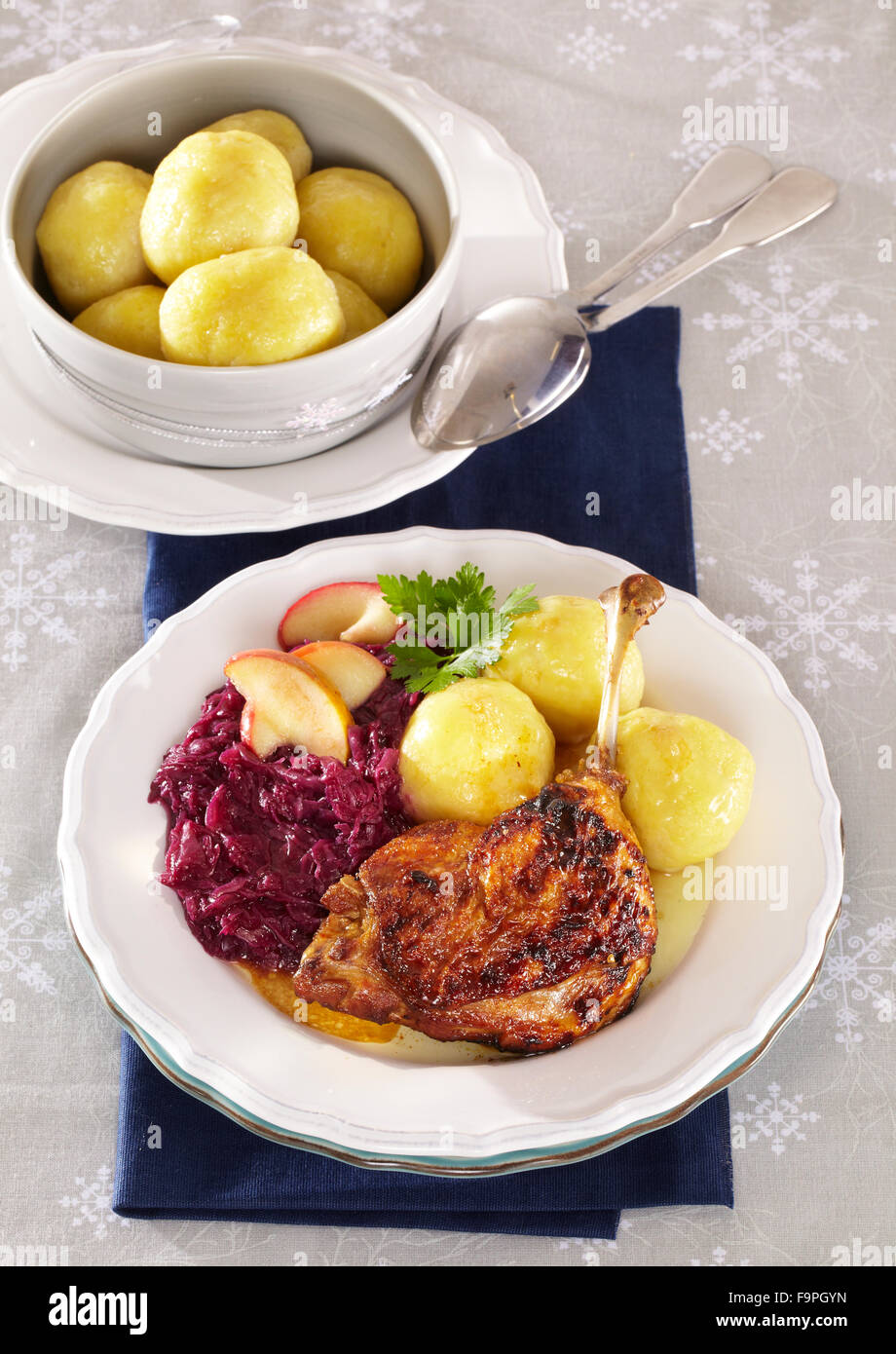 Christmas roast duck Stock Photo - Alamy