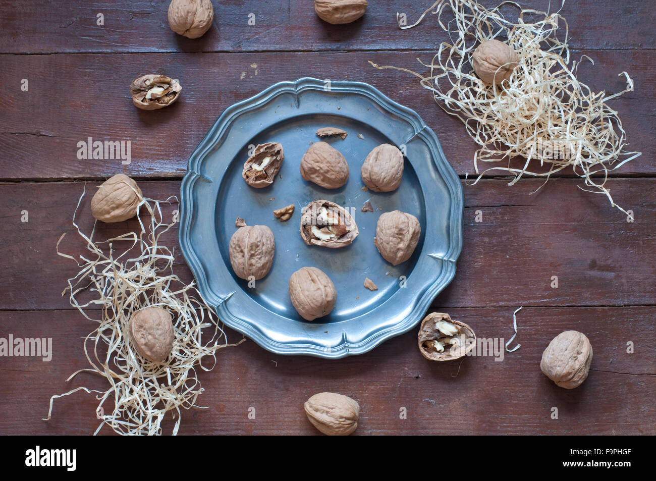 Sorrento walnuts, nuts typical Italian southern Italy,brown Stock Photo
