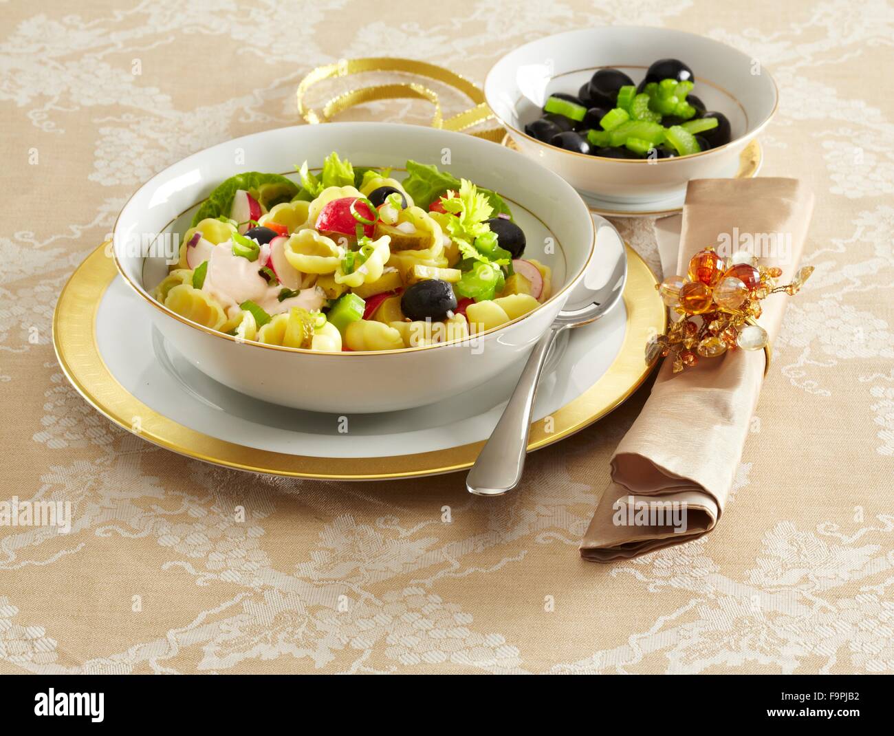 Christmas Pasta Salad Stock Photo Alamy