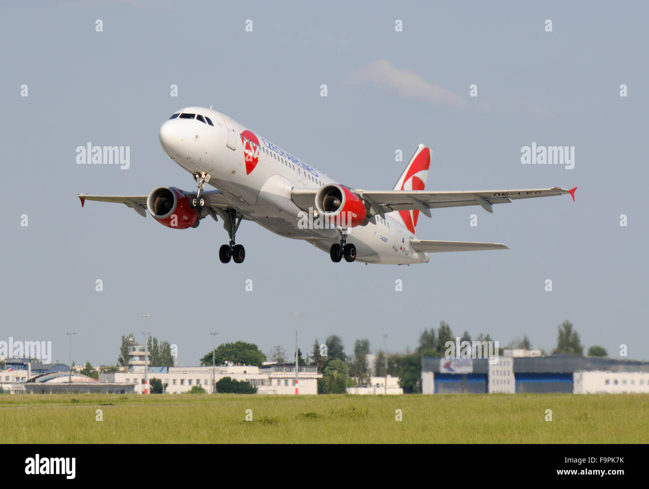 Czech Airlines Airbus A320 take off Stock Photo