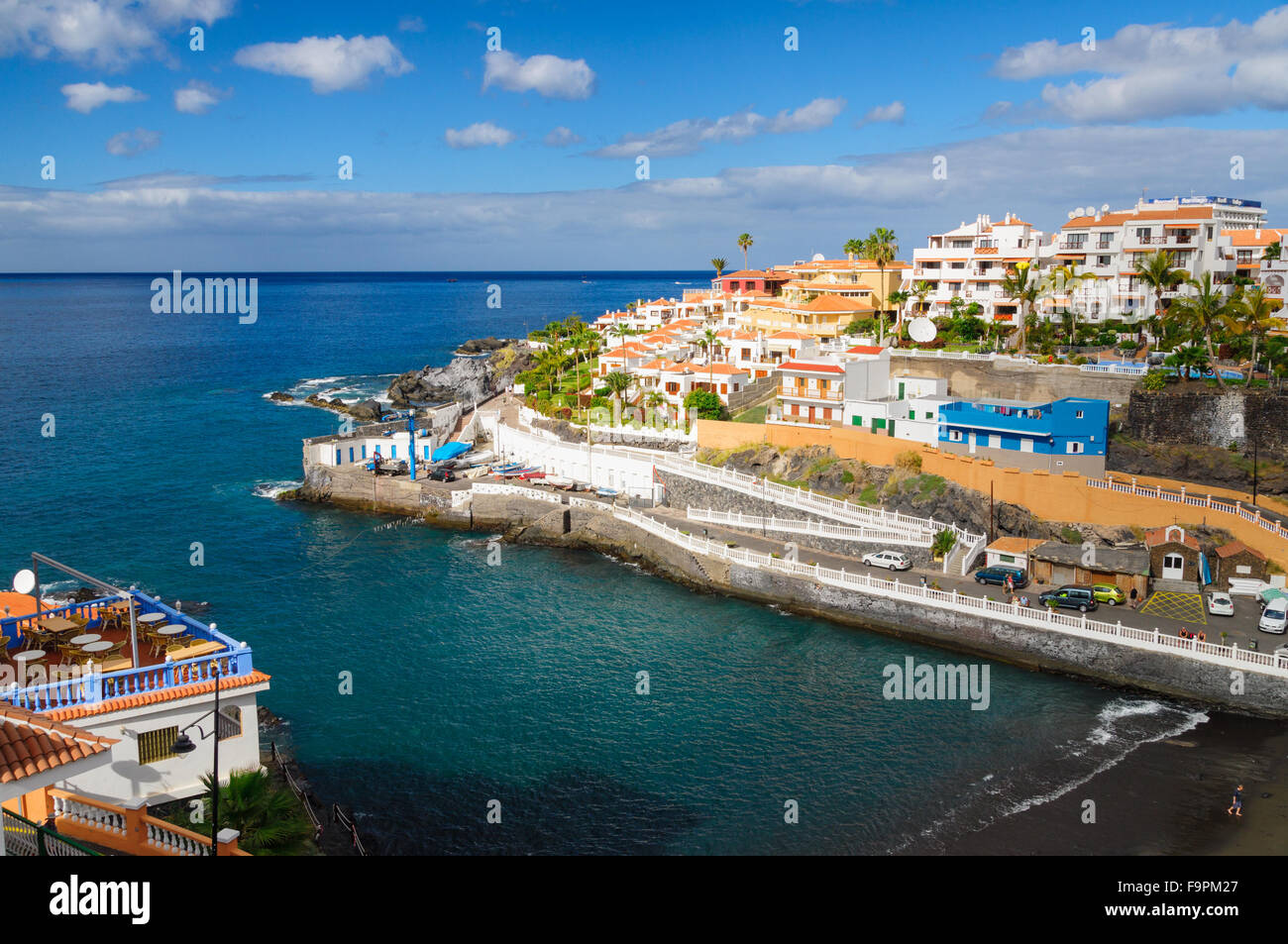 Cosy resort town Puerto de Santiago, Tenerife, Canary islands, Spain Stock Photo