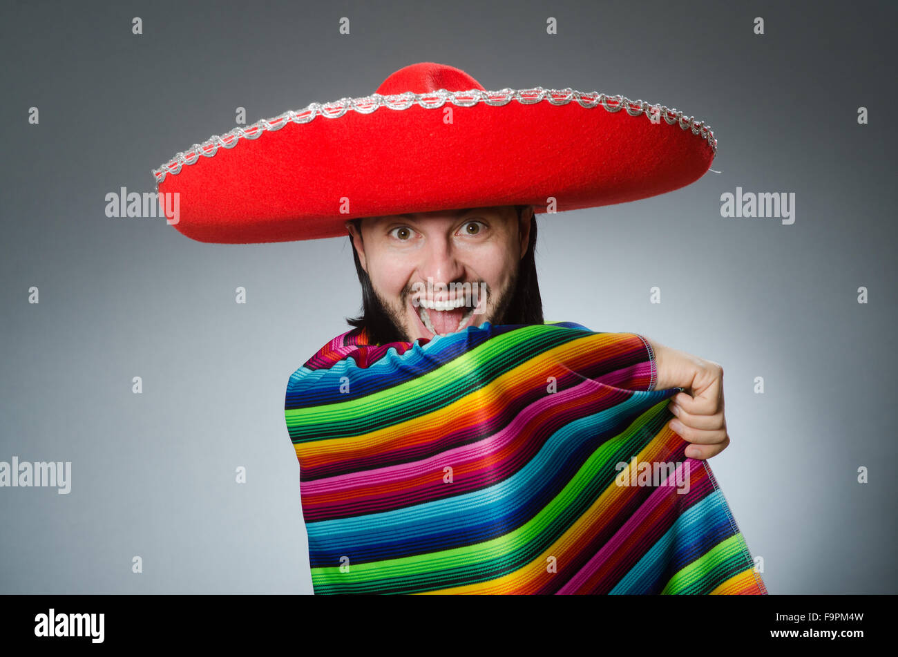 Funny mexican wearing sombrero hat hires stock photography and images