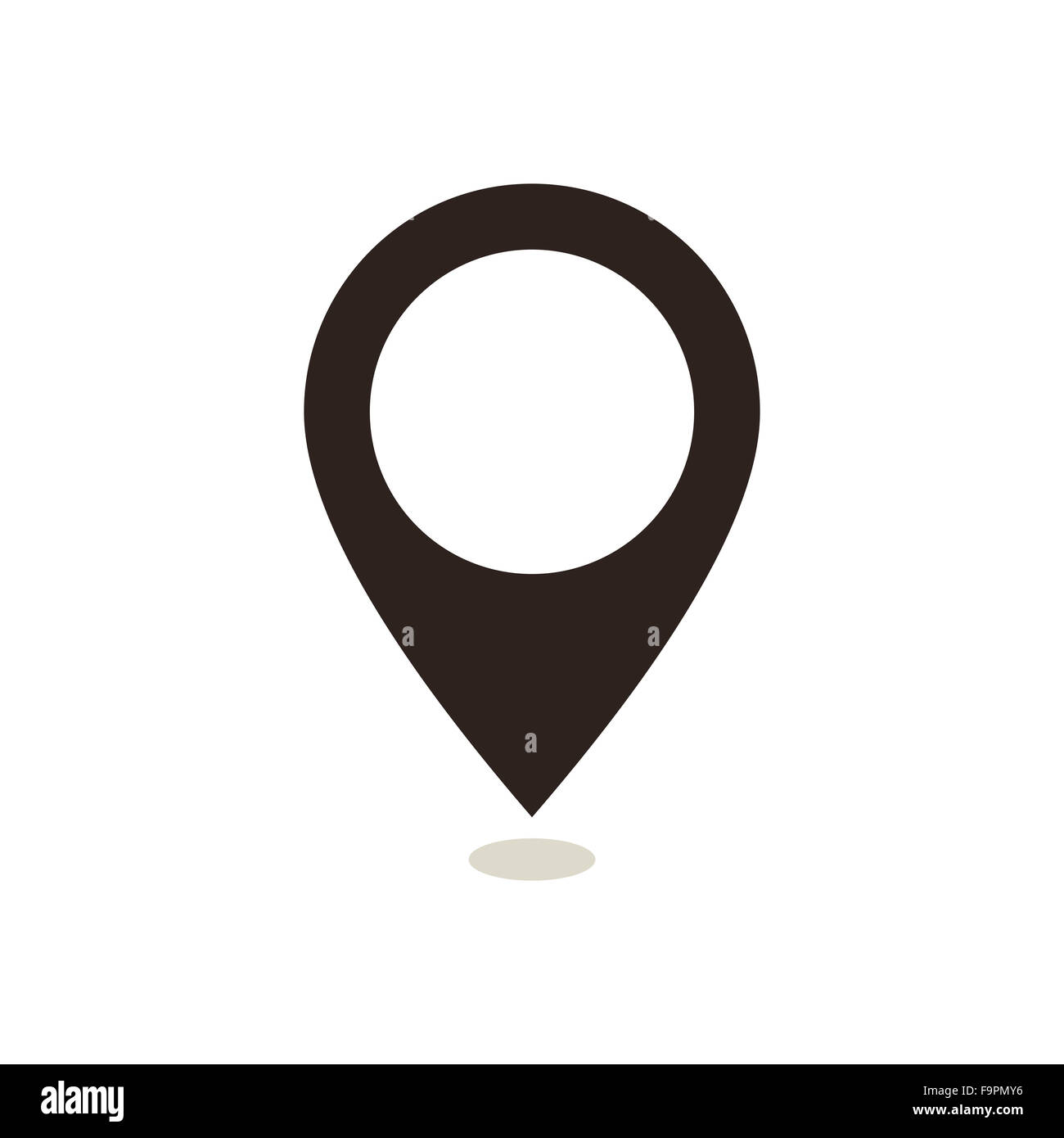 Map pointer icon isolated on white background Stock Photo - Alamy
