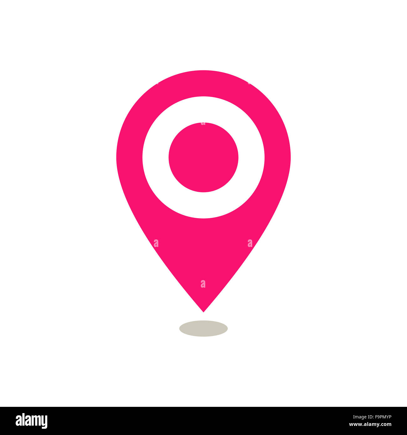 Map pointer icon isolated on white background Stock Photo - Alamy