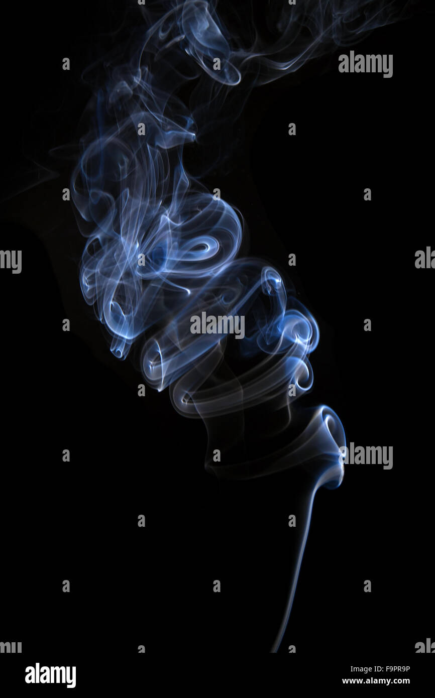Smoke isolated on black Stock Photo - Alamy
