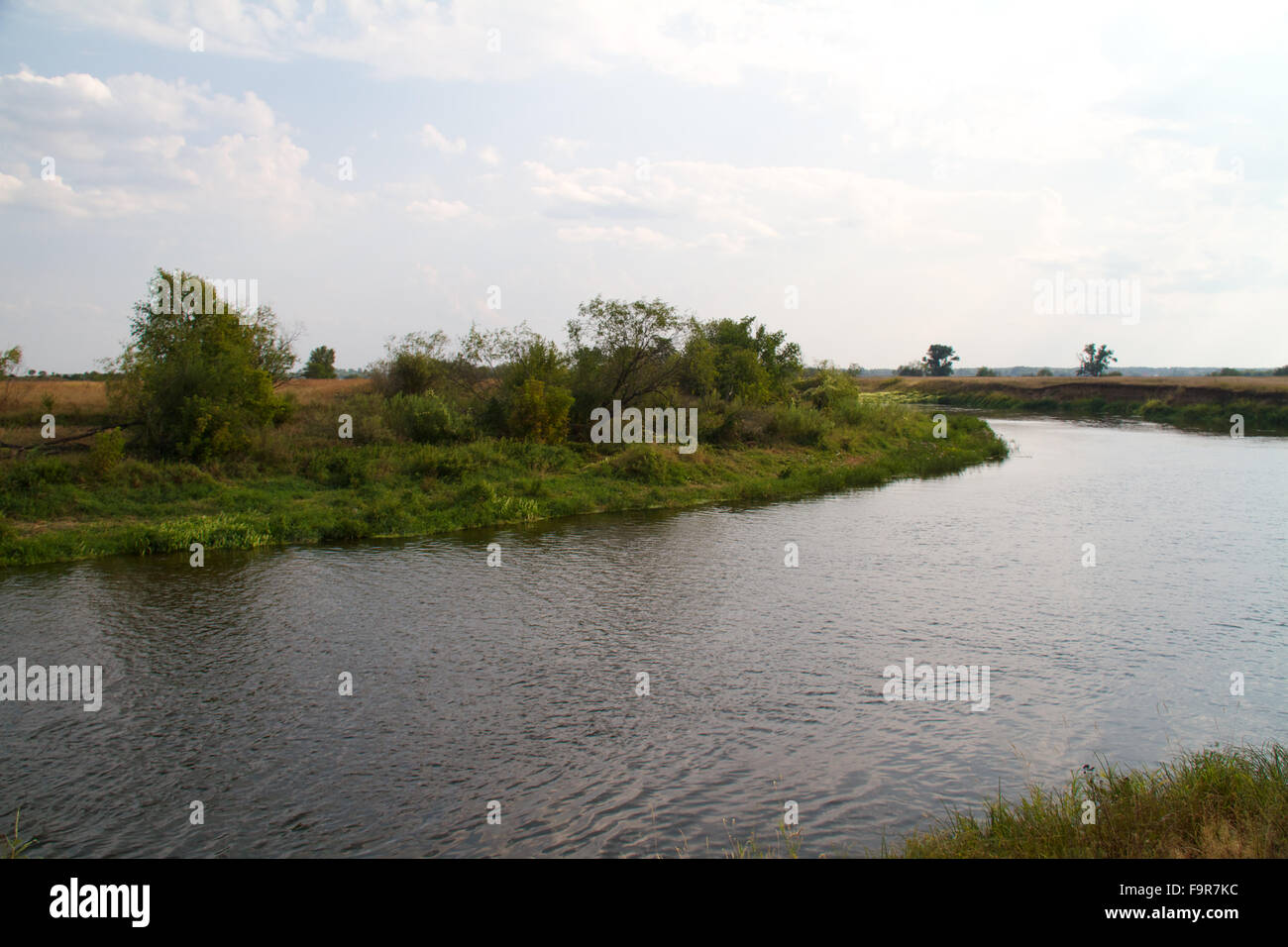 view of the beautiful river and forest Stock Photo - Alamy