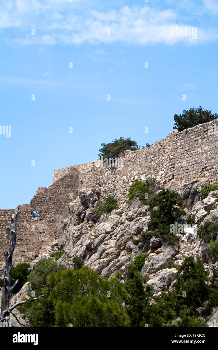 Ancient ruins on Rhodes island, Greece Stock Photo