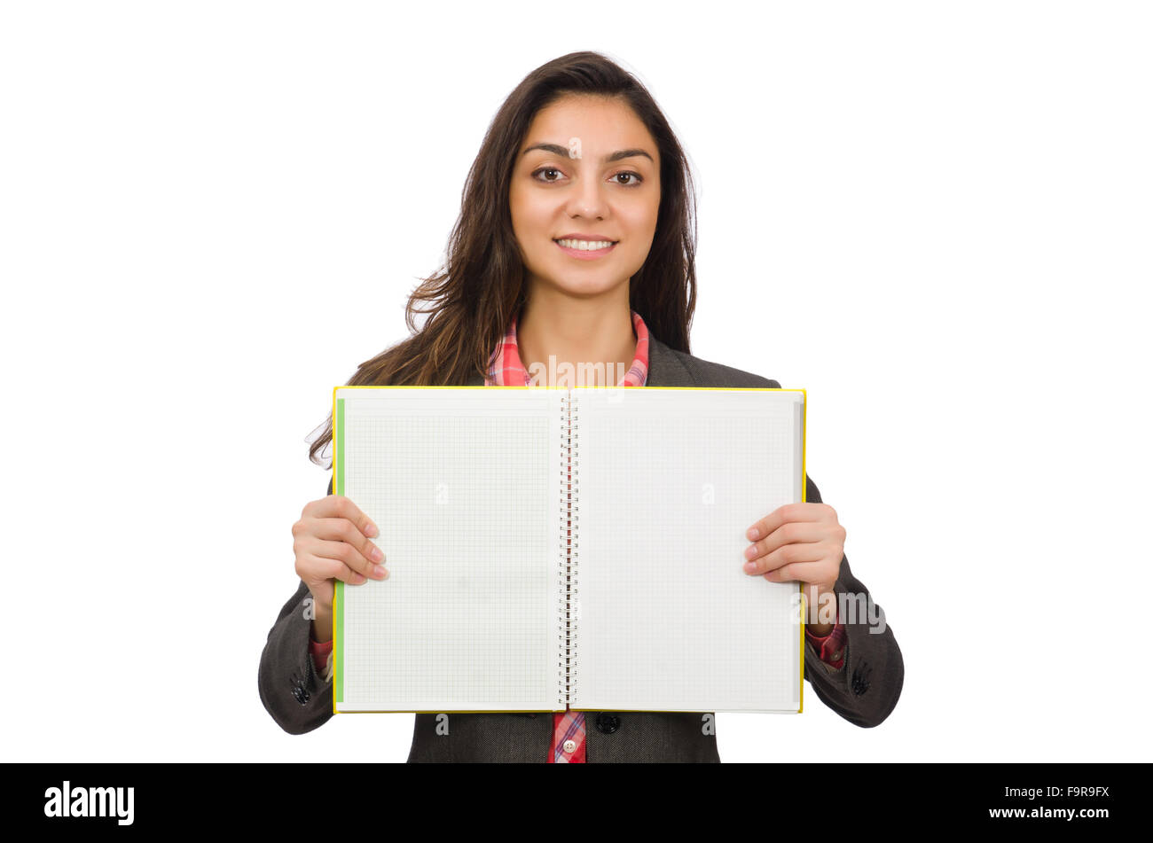Young student isolated on white Stock Photo - Alamy