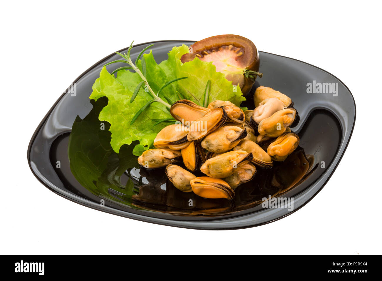 Marinated mussels with rosemary Stock Photo Alamy
