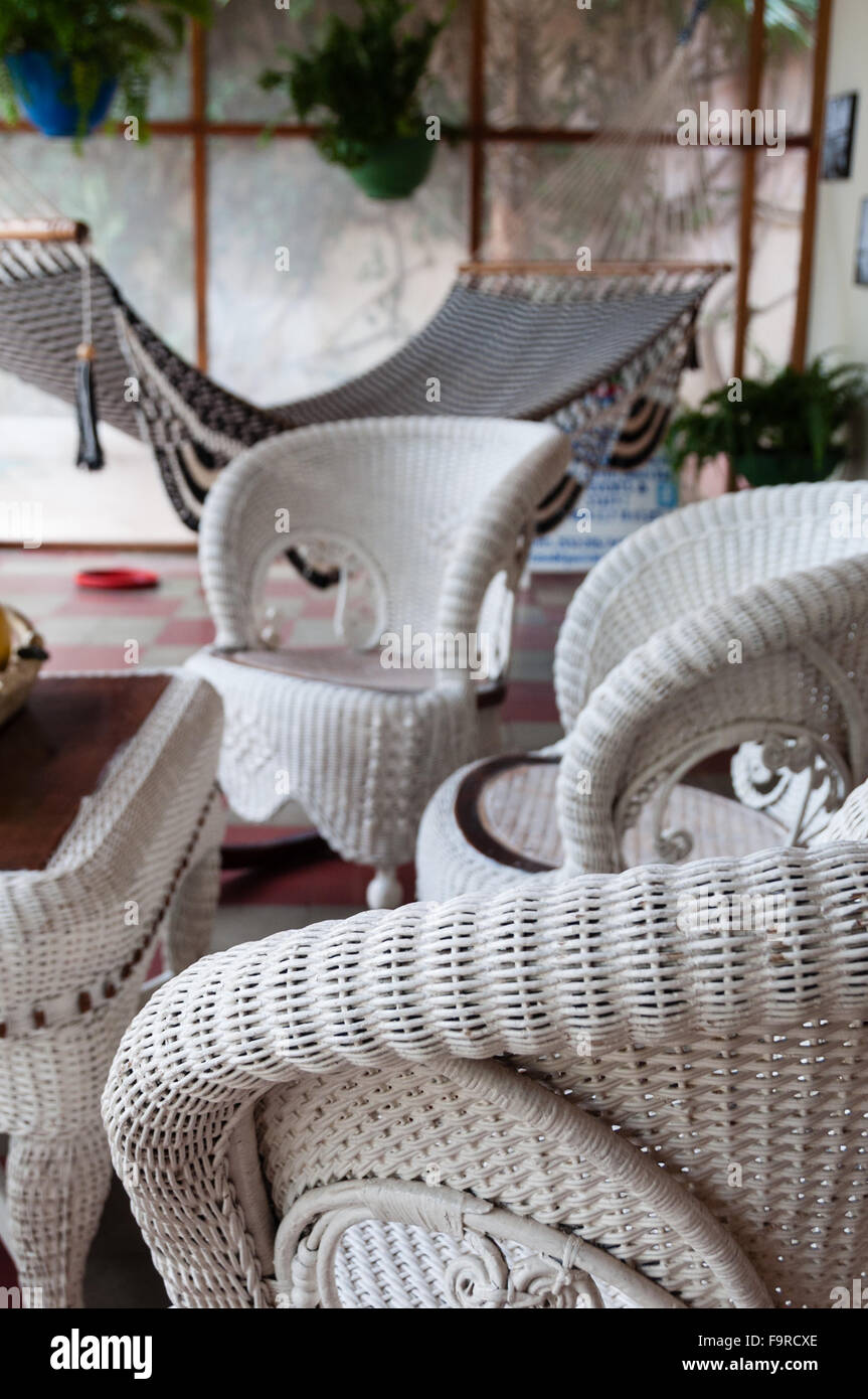 Rattan furniture hires stock photography and images Alamy