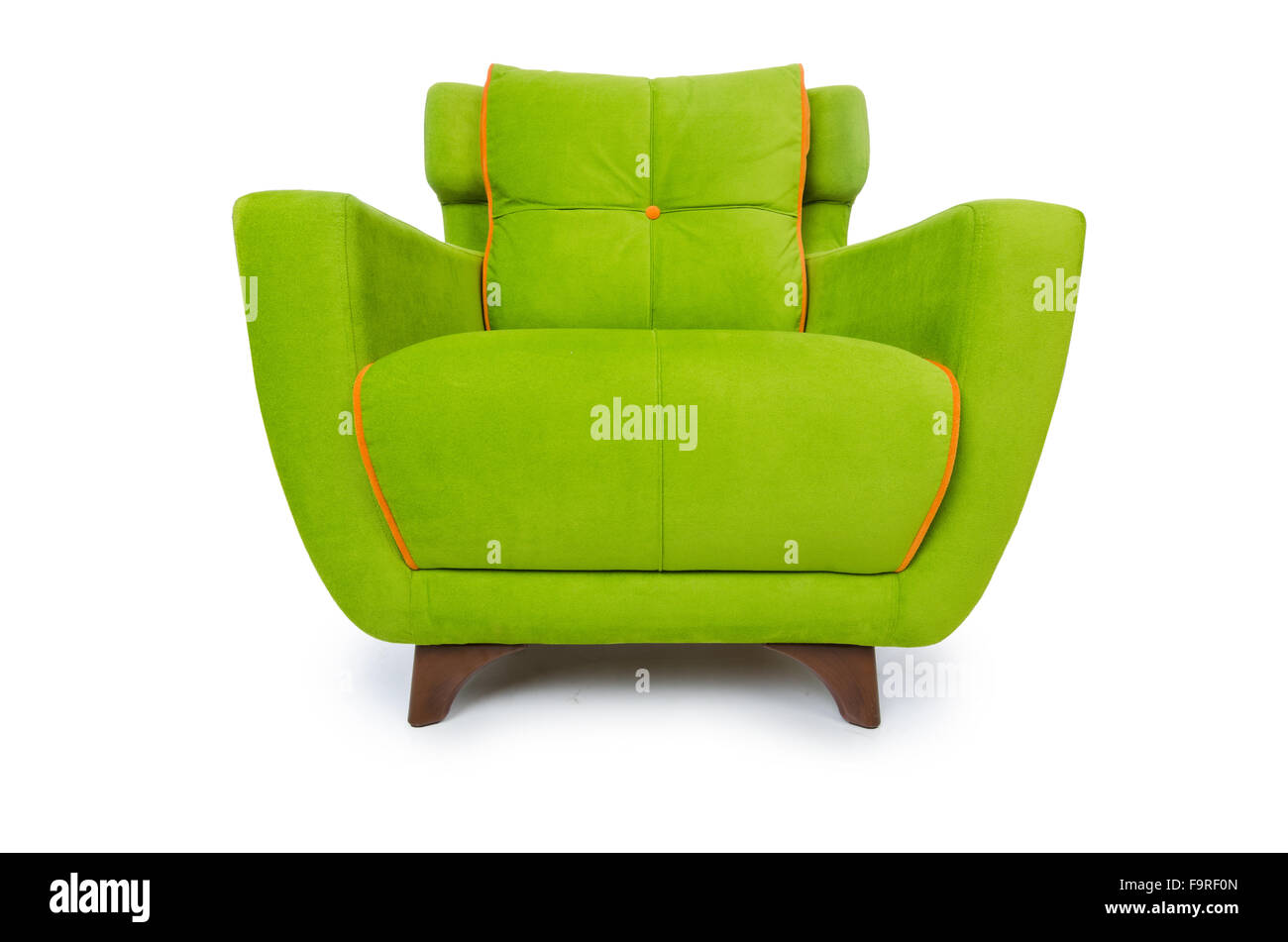 Green armchair isolated on the white Stock Photo Alamy
