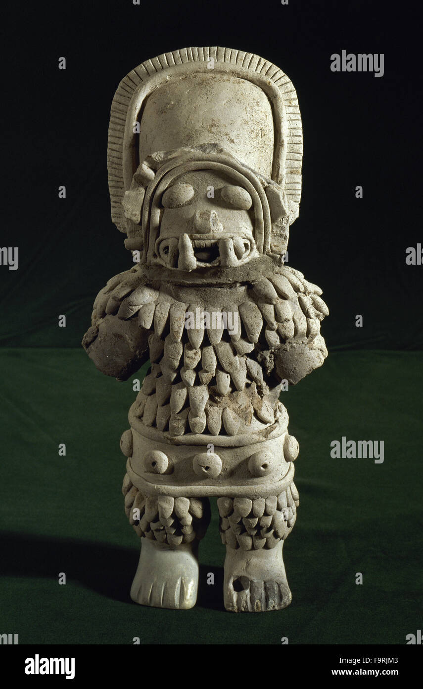 Pre-Columbian art. Pre-Incan. Tolita Culture (500-500 AD). From Ecuador. Ceramic figure. Museo del Banco central. Quito. Ecuador. Stock Photo