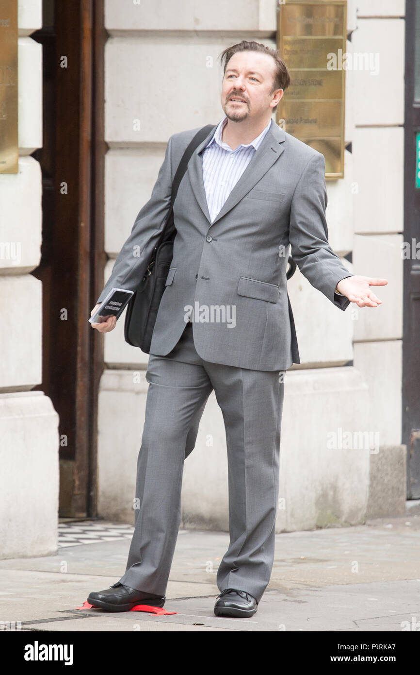 Ricky Gervais, starring as David Brent, films a scene from his upcoming