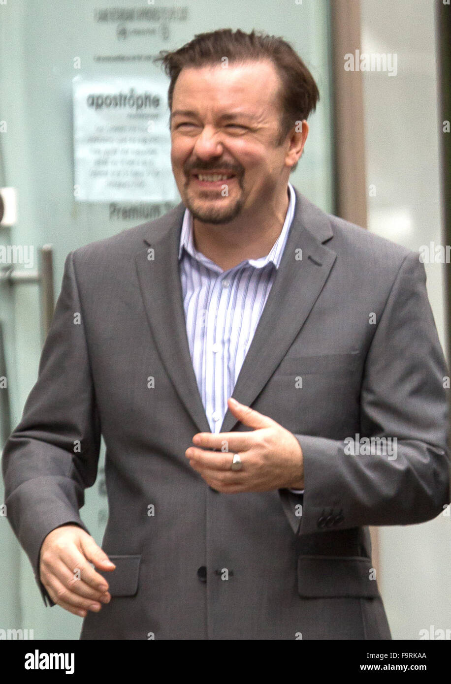Ricky Gervais, starring as David Brent, films a scene from his upcoming