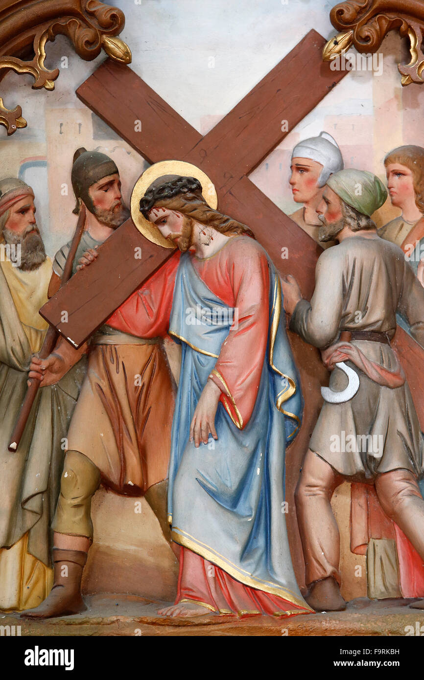 SaintJacques le Majeur (St James's) church, Houdan. Station of the