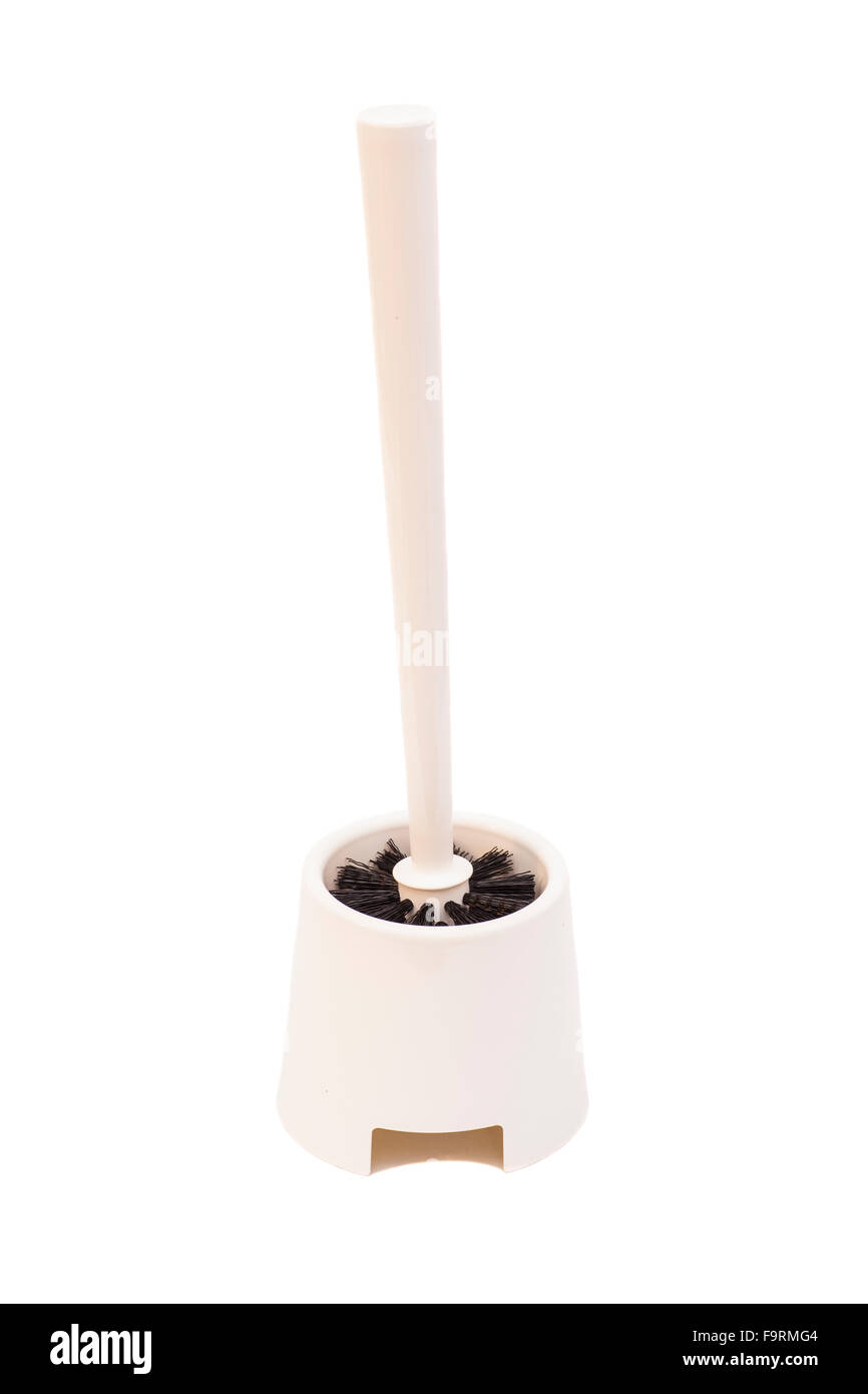 Toilet brush isolated on white Stock Photo - Alamy