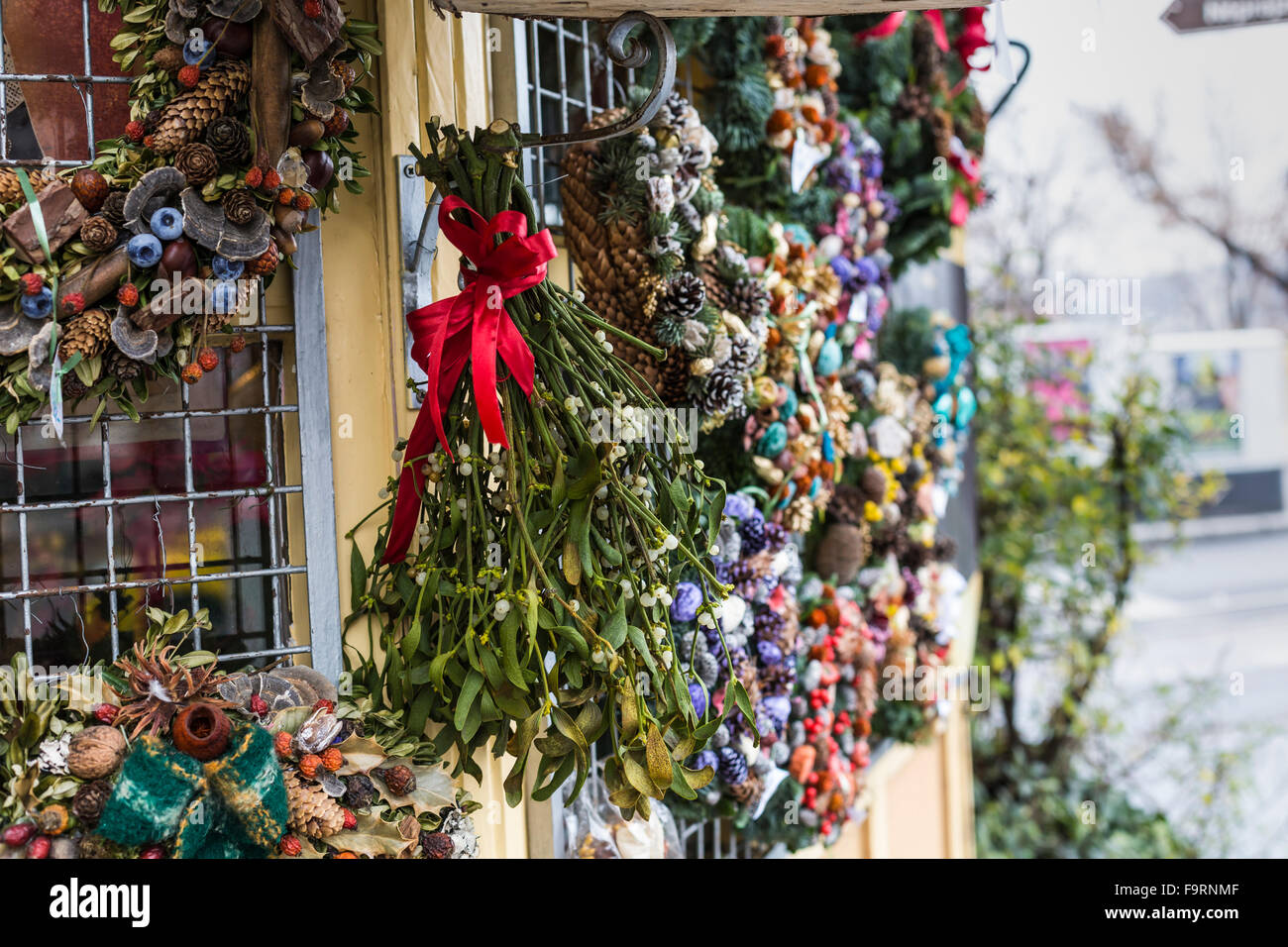 Christmas decorations in Budapest Christmas market Stock Photo Alamy Christmas decorations in Budapest Christmas market Stock Photo Alamy