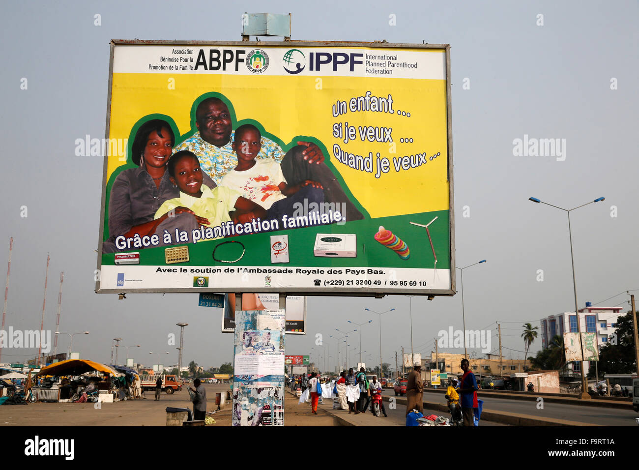 Family planning advertisement Stock Photo
