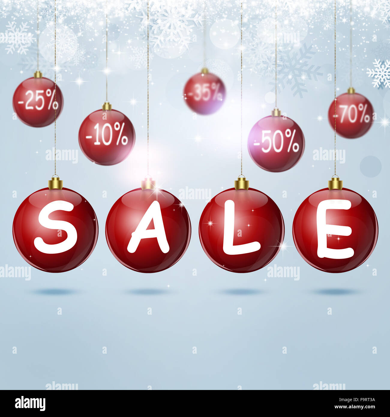 winter holiday sale background for christmas and new year cards Stock Photo